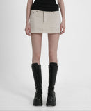 Side zipper mini skirt