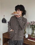 Izuna stripe crop cardigan