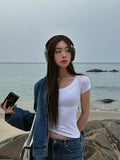 [U-BASIC] [1+1] Mitzu U-neck short sleeves