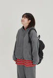 [BAONHAUS] Amoki check color fleece hood zip-up jumper