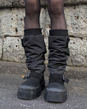 Rail banding fur padded boots