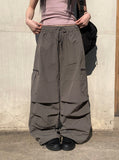 Bruck Nylon Cargo Wide Banding Pants