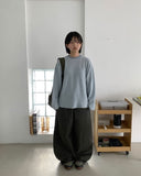 Bodel Fleece Stripe Long Sleeve Tee