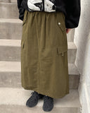 Nino banding cargo long skirt