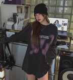 Butterfly Printed Oversized Fit Sweatshirt