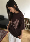 [unisex] Mut Lettering Over Short Sleeve Tee