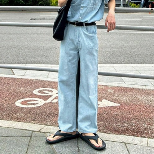 [COSYHARU公式] Summer Semi-Wide Denim Pants 送料・関税込み COSYHARU (コシハル) - サマーセミワイドデニムパンツ / Summer