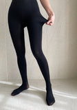 Flora Functional Span Black Stockings