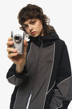 Piping Line Hooded Track Jacket