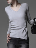Flynn V-neck button knit