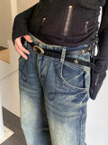 Merni Metal Star Leather Belt