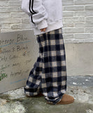 [unisex] Meld banding hairy check string pants