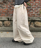 Anki banding string wide cargo pants