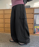Boboki Banding String Nylon Wide Cargo Pants