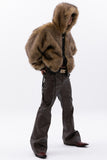 rockstern leather bootcut pants