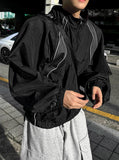 Dominic Black Windbreaker Jacket