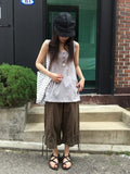 [BAONHAUS] Loenin Cotton Strap Bermuda Pants
