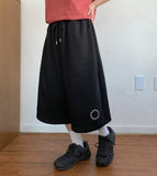 [unisex] Miol embroidery star banding bermuda pants