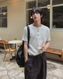 Becue Chrome Henry Neck Short Sleeve T-Shirt