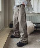 Robed Quad Pocket Wide Cotton Pants