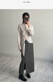 [FW/Setup Available] Bocashi Button Long Skirt