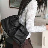 washing pocket side zipper shoulder bag