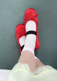 SATIN RIBBON TOE SHOES