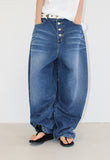 (unisex) 4-BUTTON BALLOON DENIM