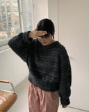 Comfy Hairy Round Knit