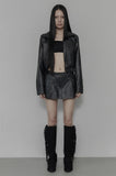 [mnem] Wisp Leather Jacket