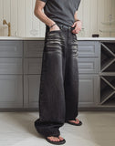 Blaze Catbrush Wide Denim Pants