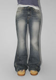 SIDE STUD FLARE DENIM