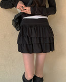 Kyuhi Frill Tiered Mini Skirt