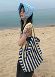 STRIPE TERRY SHOULDER BAG