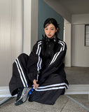 Tudi diagonal track nylon training pants