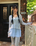 Noir Wavy Ribbed Cardigan