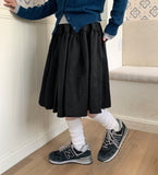 Kenku Nylon Banding Flared Midi Skirt