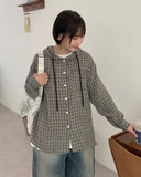 Kendanyu Pocket Check Hood Shirt