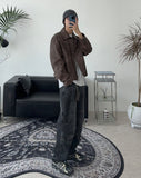 Henon Dart Cat Brush Denim Pants