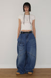 FRONT POCKET WIDE DENIM