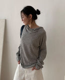 Burhit Unbalance Ribbed Hoodie