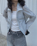 Fran Nylon Windbreaker Zip-Up