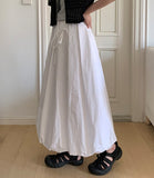 Deloin Pintuck Banding Balloon Long Skirt