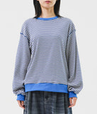 (W) On Striped Sweatshirt