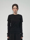 (W) PANEL LAYERED TEE