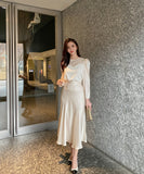 Mud Satin Flare Skirt