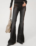 Red scales denim