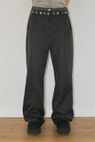 EYELET DOUBLE WAIST PANTS