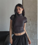 [U-BASIC] Jelly Ribbed Slim Short Polar Short Sleeve