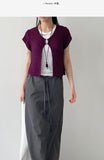 Bintz Two-Button Short Sleeve Knit Vest